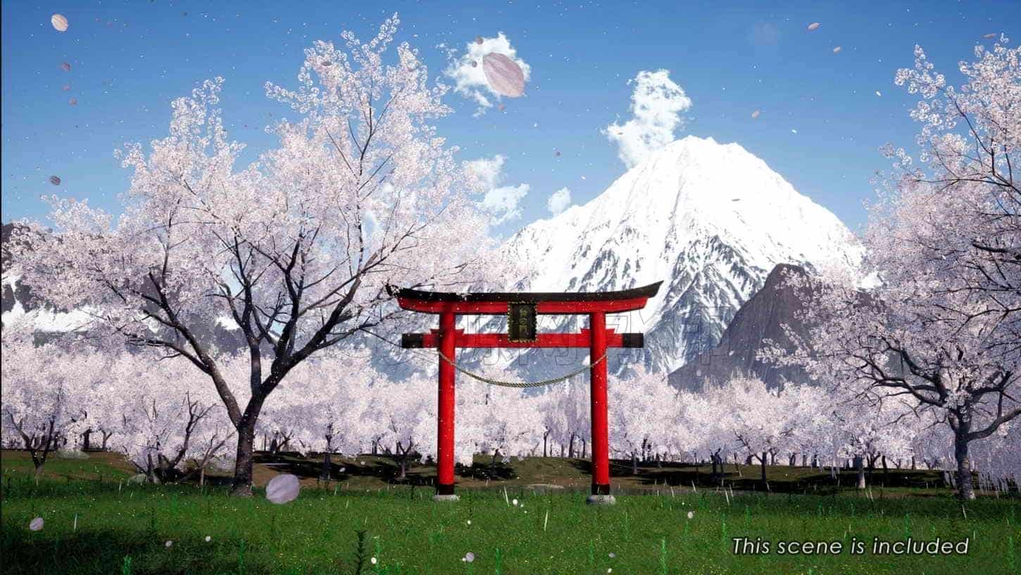 古风国风模型UE5009-CHERRY-TREE---SAKURA雅典古代建筑日式风格UE5项目-B站/公众号:特效向