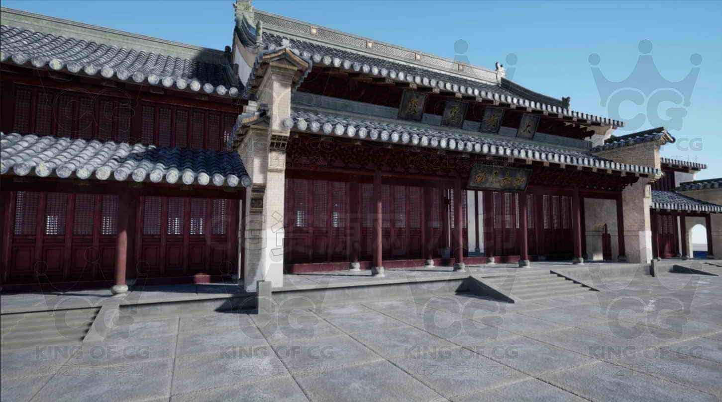 古风国风模型UE5010-China-Modular-Temple雅典古代建筑日式风格UE5项目-B站/公众号:特效向
