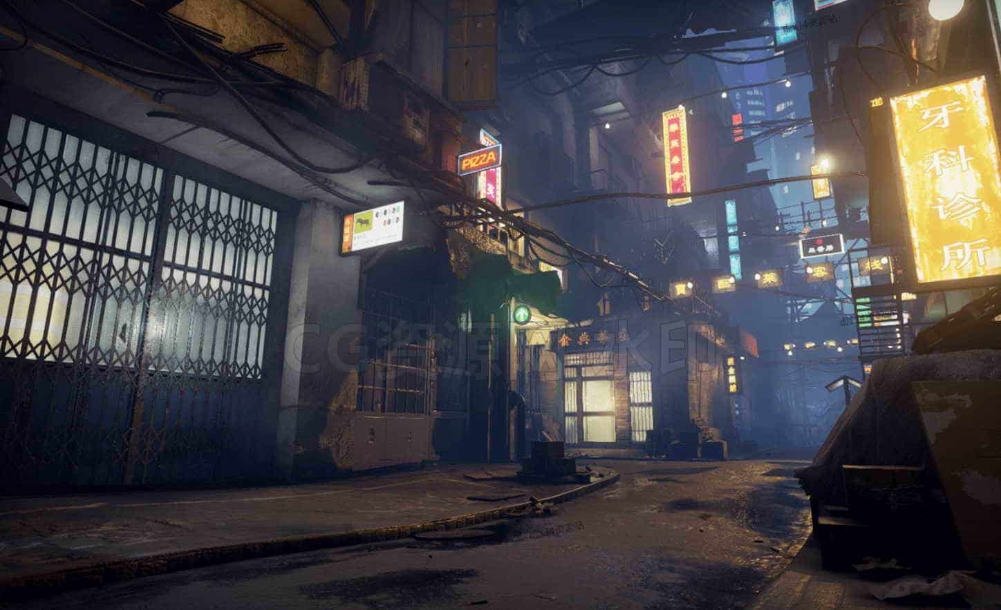 古风国风模型UE5014-Forgotten-Alley雅典古代建筑日式风格UE5项目-B站/公众号:特效向