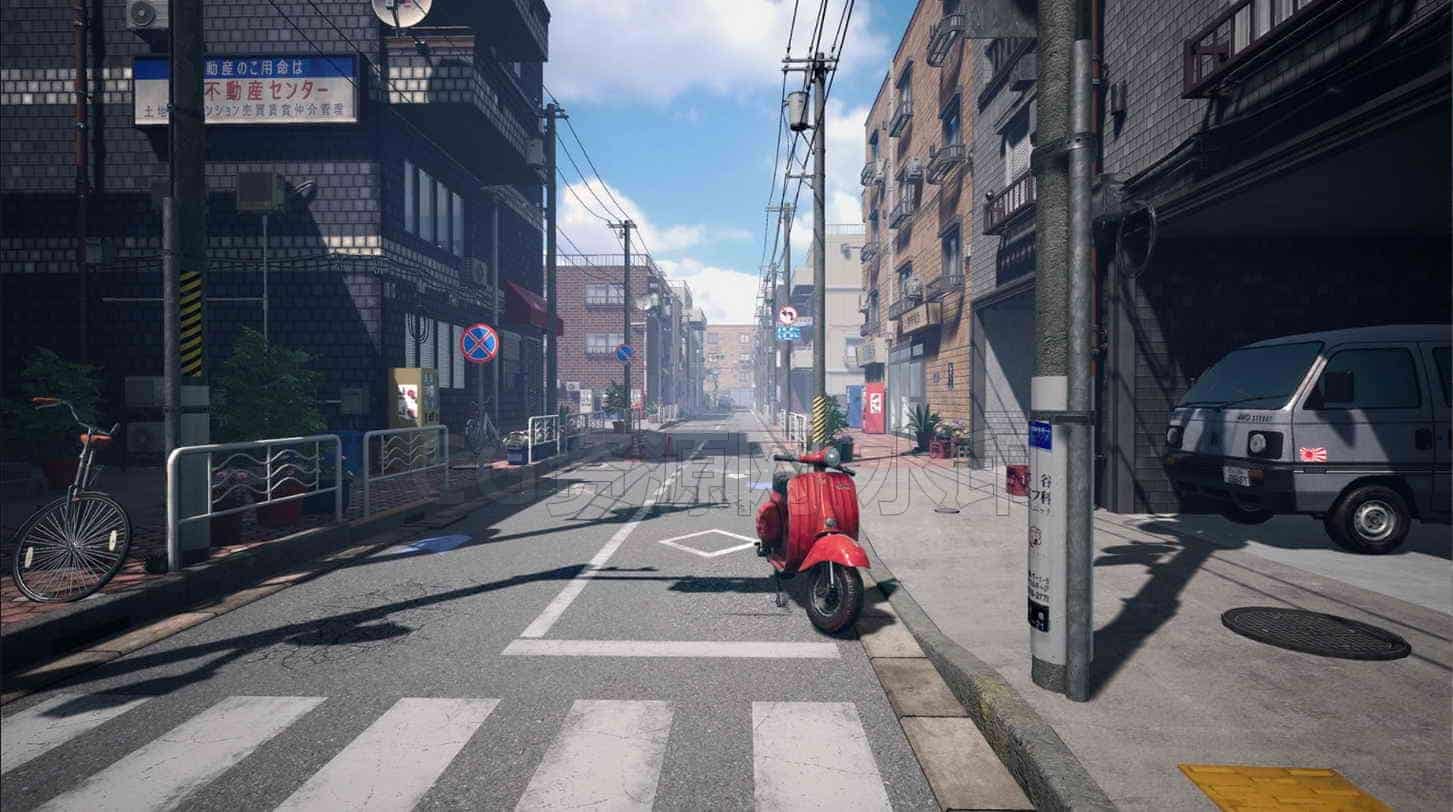 古风国风模型UE5021-Japanese-Street雅典古代建筑日式风格UE5项目-B站/公众号:特效向