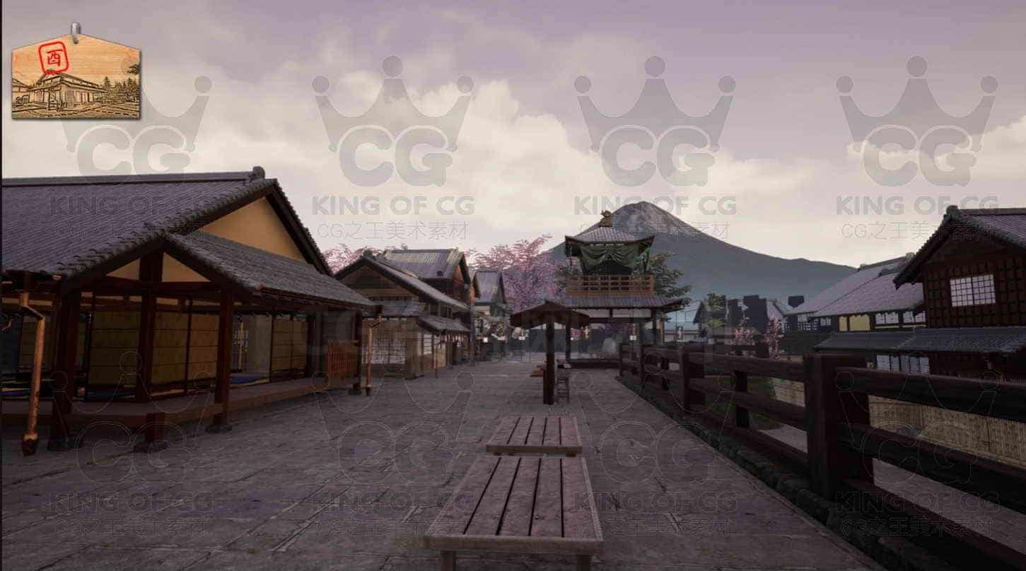 古风国风模型UE5027-MJH-Modular-Japanese-Town-House雅典古代建筑日式风格UE5项目-B站/公众号:特效向