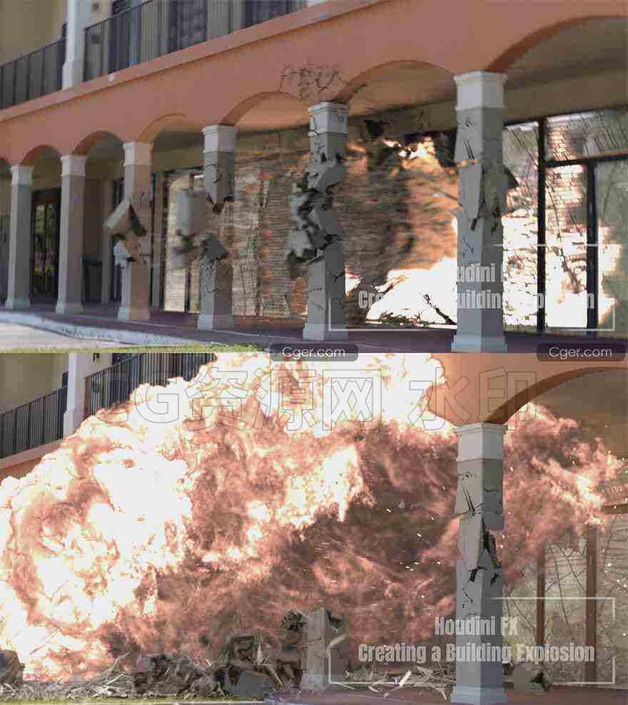 Udemy -Houdini FX创造一个建筑爆炸Houdini FX Creating a Building Explosion-B站/公众号:特效向