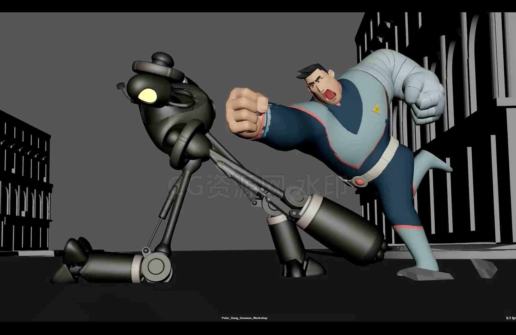 在Maya中制作复杂战斗动作序列的动画教程Animating a Complex Fight Action Sequence in Maya虚幻搜索-B站/公众号:特效向