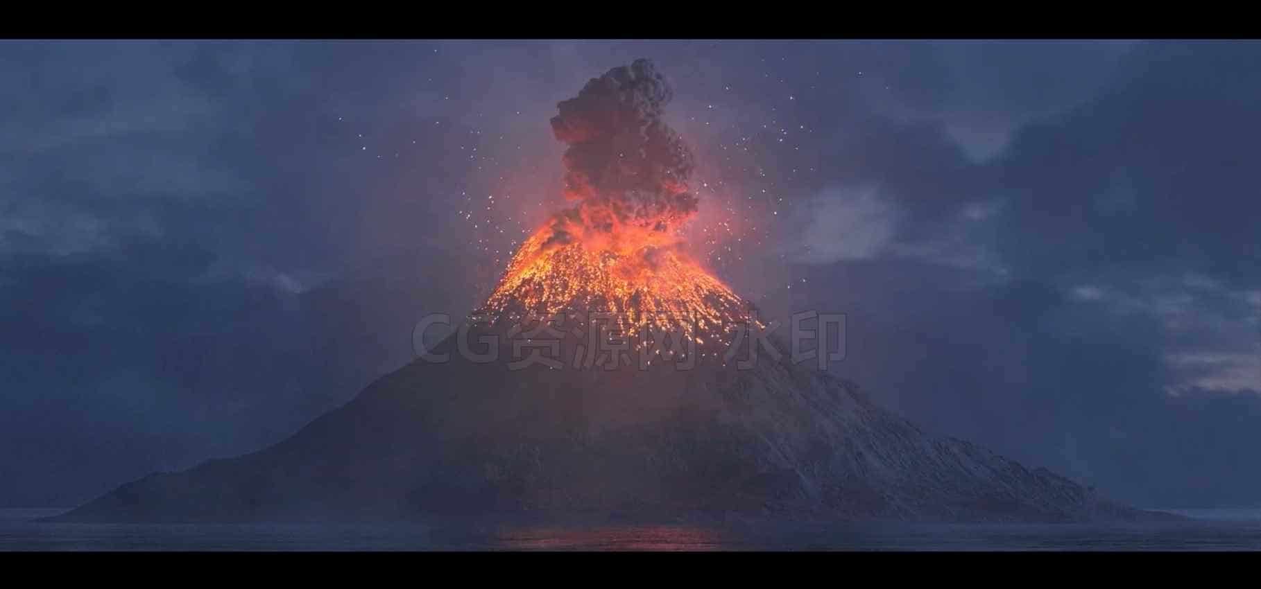 在houdini创建火山hip工程（专业rebelway教程）-B站/公众号:特效向