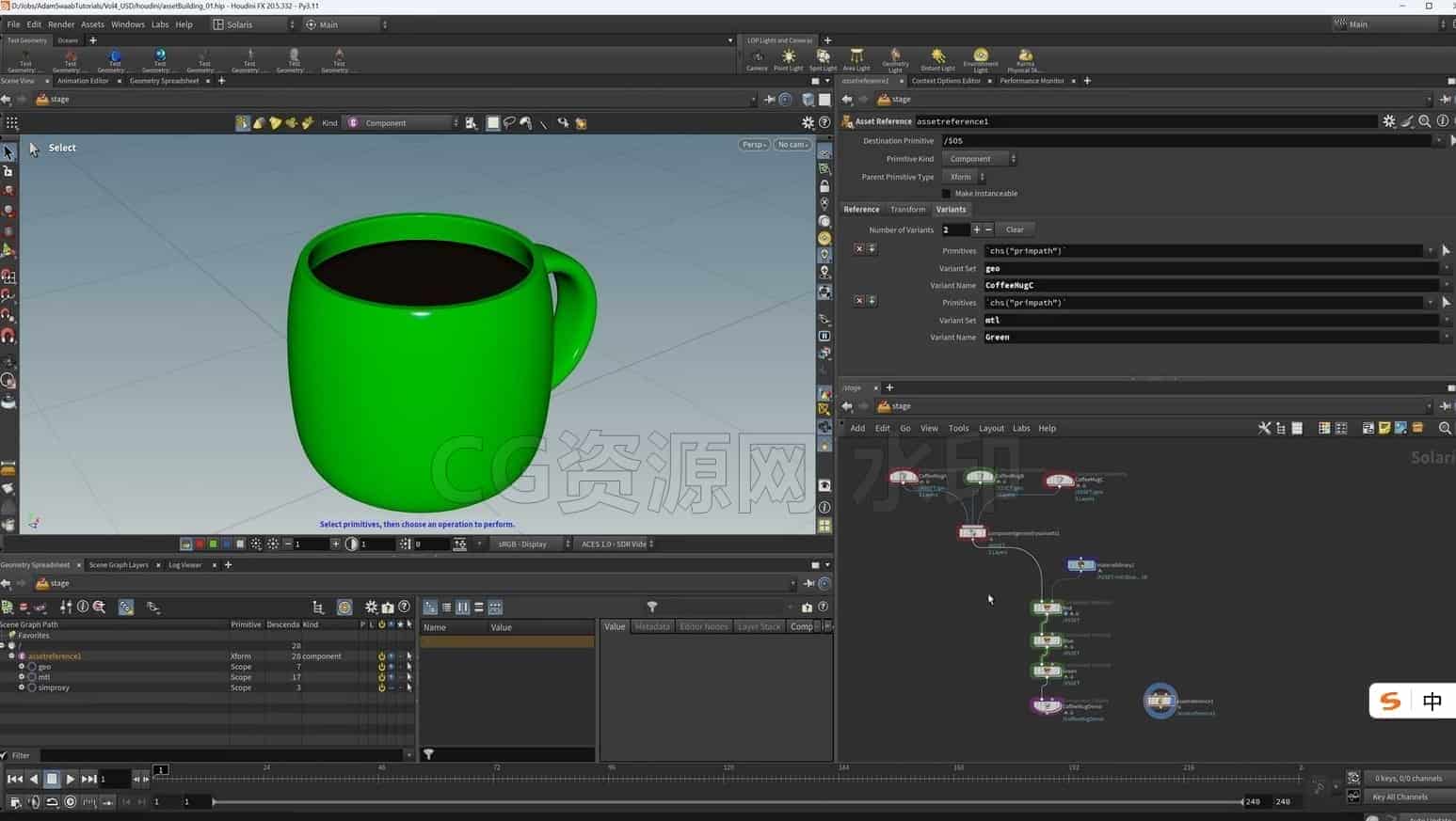 图片[3]-Adam Swaab-Houdini20.5通过使用Houdini Solaris渲染模块 了解usd作者Learn Houdini volumes 4-B站/公众号:特效向