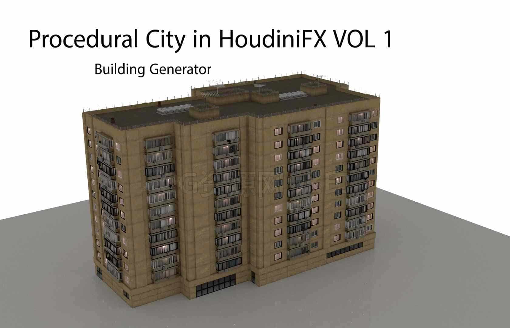 Houdini程序化建筑房屋大楼生成器教程FX VOL 1【专业国产翻译】-B站/公众号:特效向