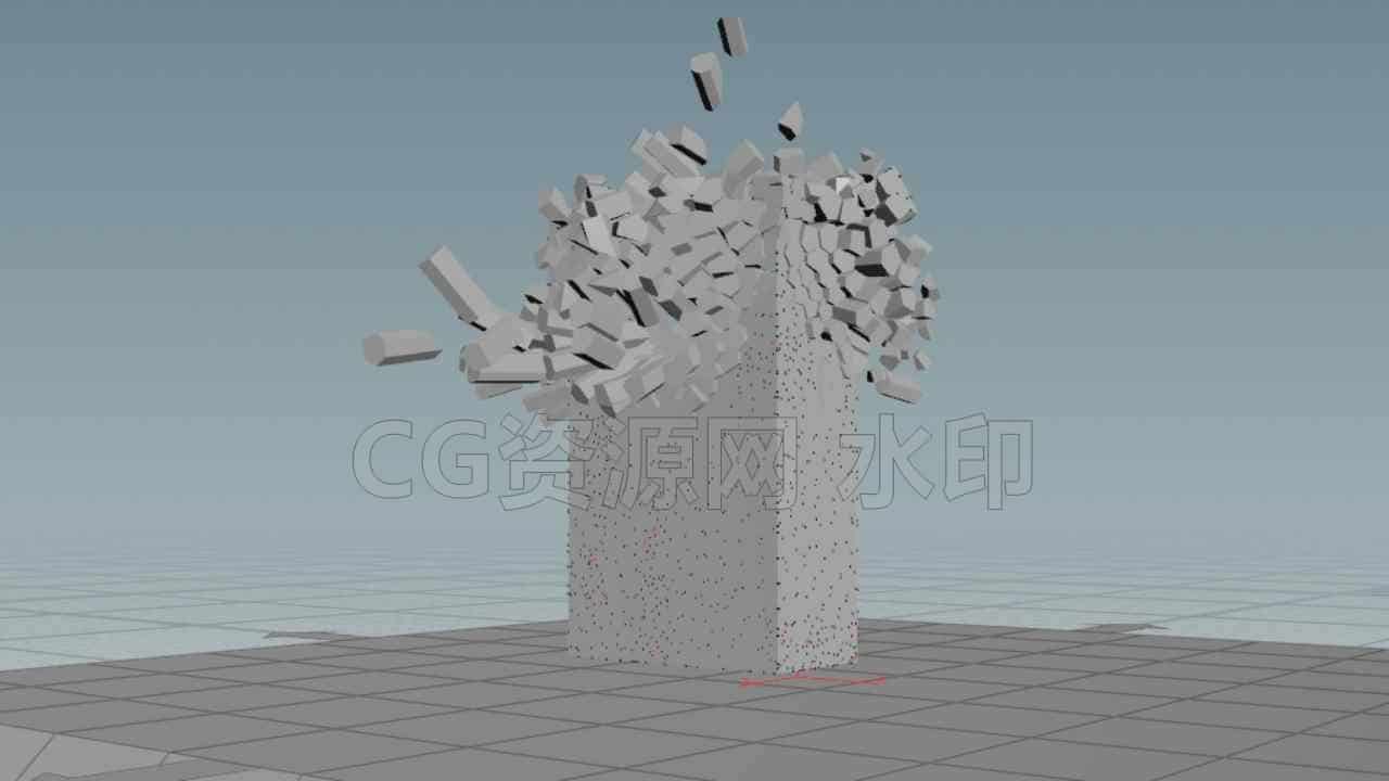 三维影视houdini特效多次爆炸破碎hip工程文件-B站/公众号:特效向