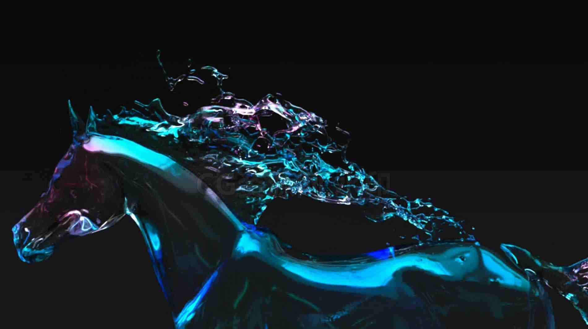 奔跑的马儿表面流体Horse-B站/公众号:特效向
