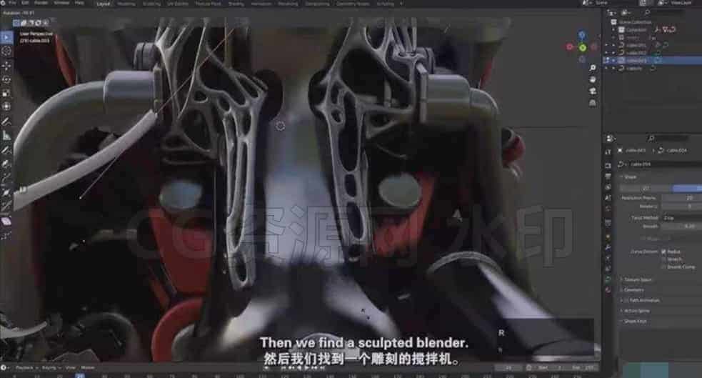 图片[2]-使用Substance和Blender模型设计3D武器游戏资产-B站/公众号:特效向