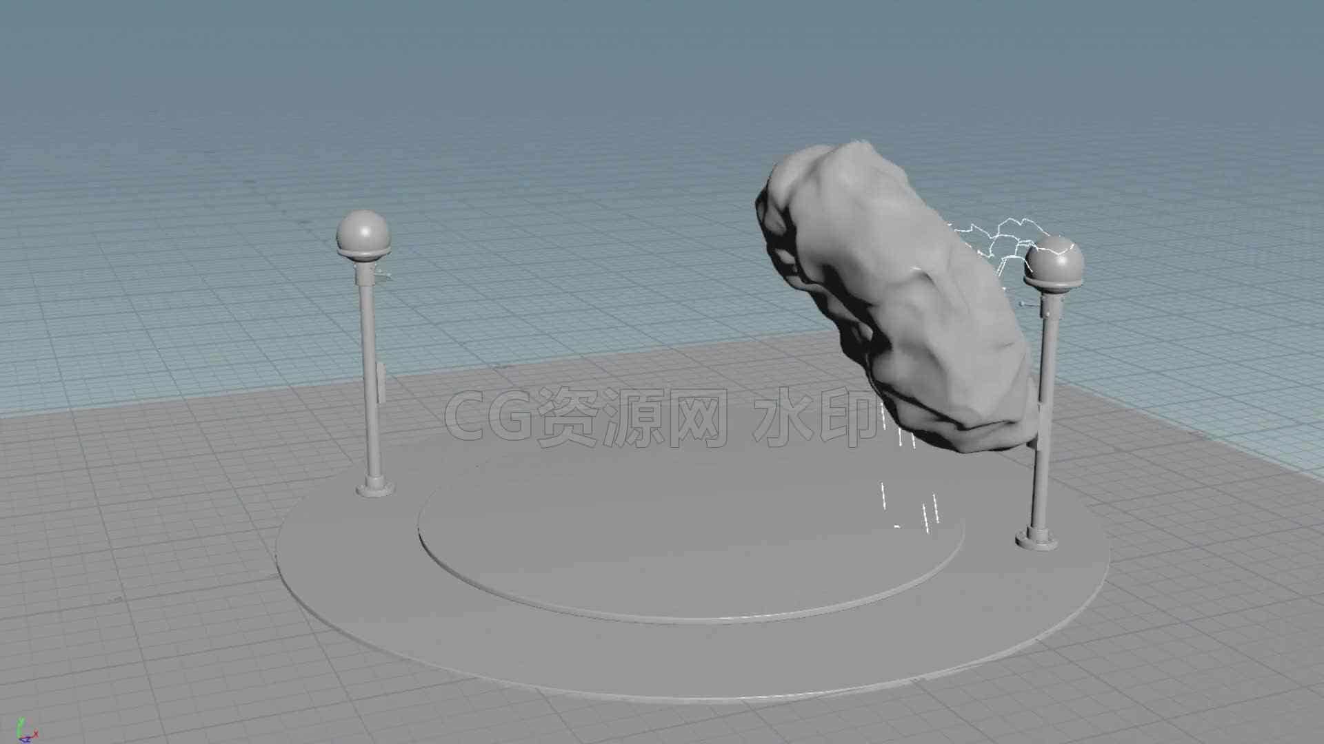 houdini电流 电磁 闪电特效Electric Torus-B站/公众号:特效向