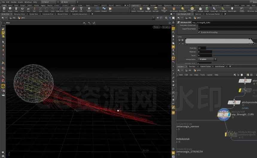 houdini粘连拉丝效果Test houdini Slime-B站/公众号:特效向