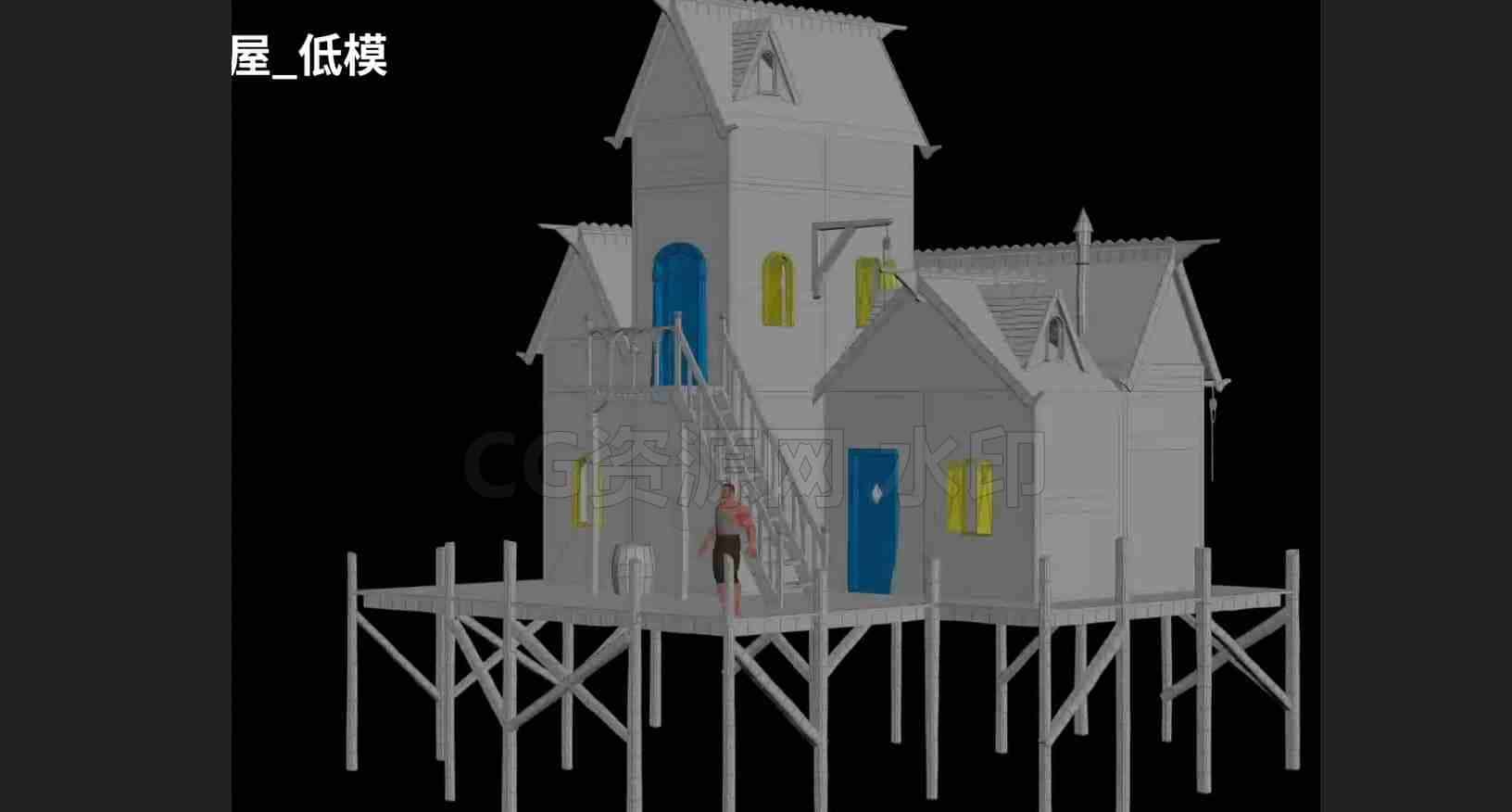 【Houdini&PCG】程序化建模-湖边小屋工程分享-B站/公众号:特效向
