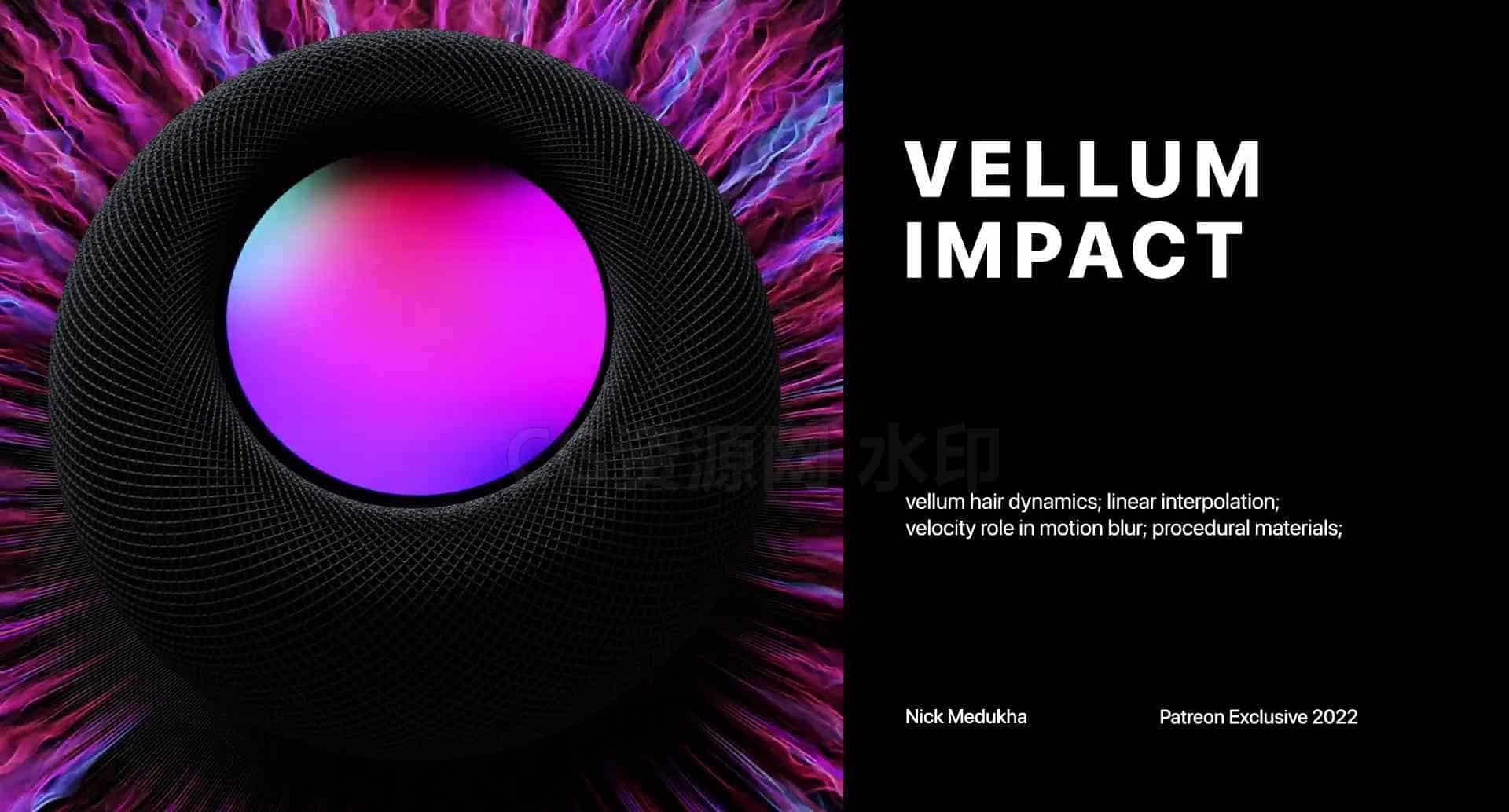 广告级Vellum Hair Impact发丝线冲击波音波-B站/公众号:特效向