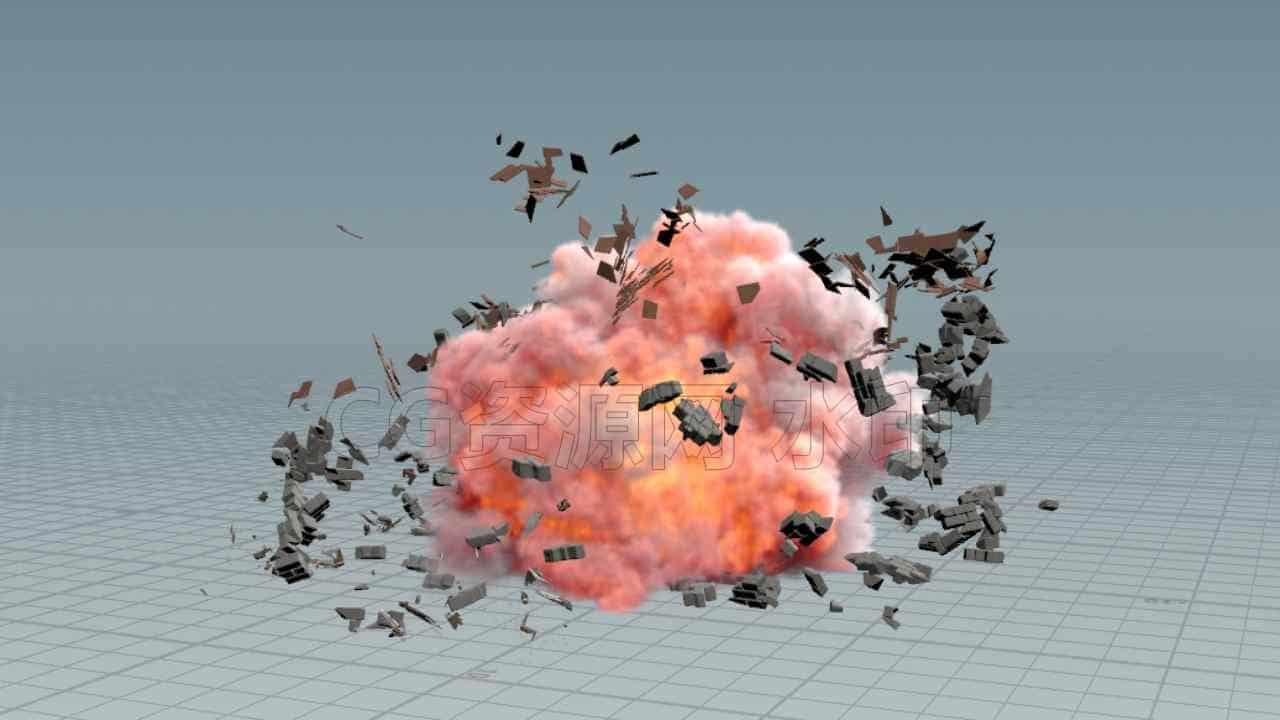 houdini小木屋爆炸破碎特效hip工程文件-B站/公众号:特效向