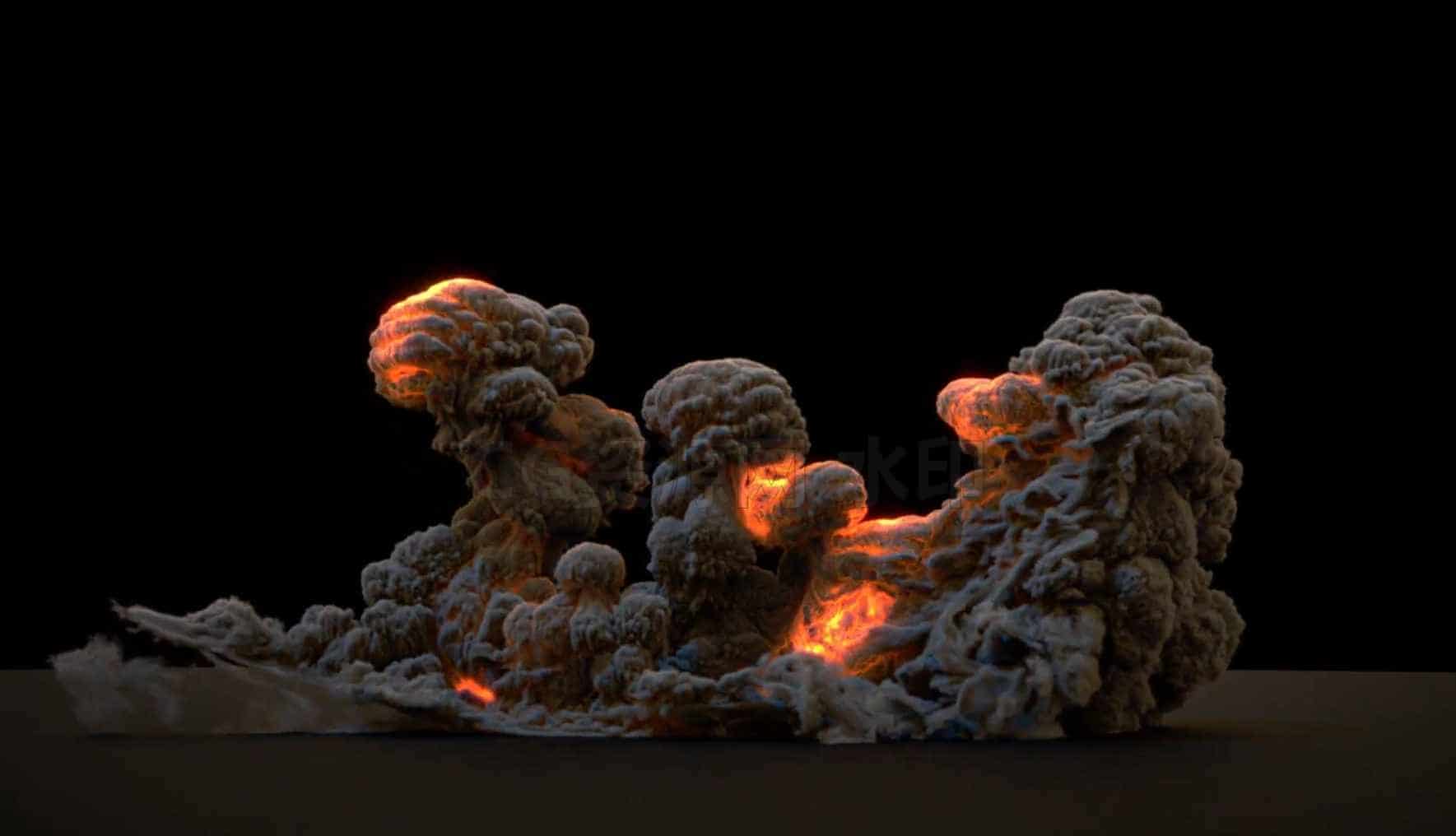 旋转爆炸烟雾houdini Pyro Explosion with a Twist-B站/公众号:特效向