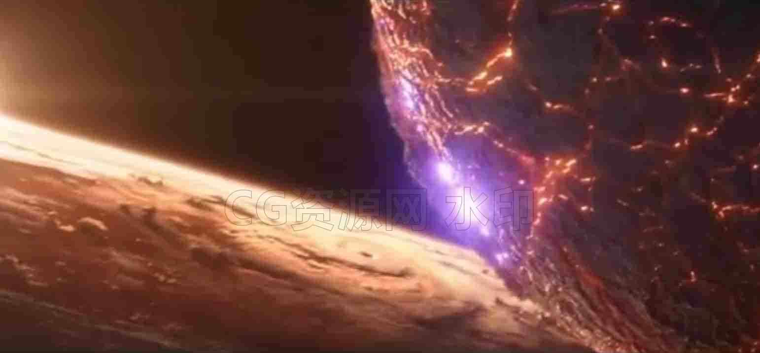 球形行星冲击破坏效果hip工程Thans destroy Planet Effect-B站/公众号:特效向