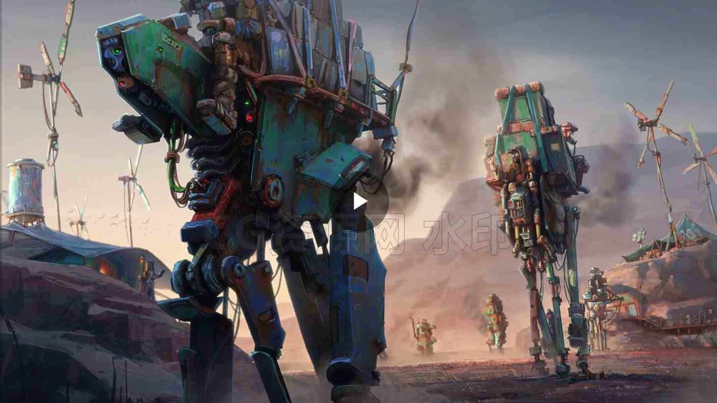 机甲插画与人物故事mech illustration with character & story-B站/公众号:特效向