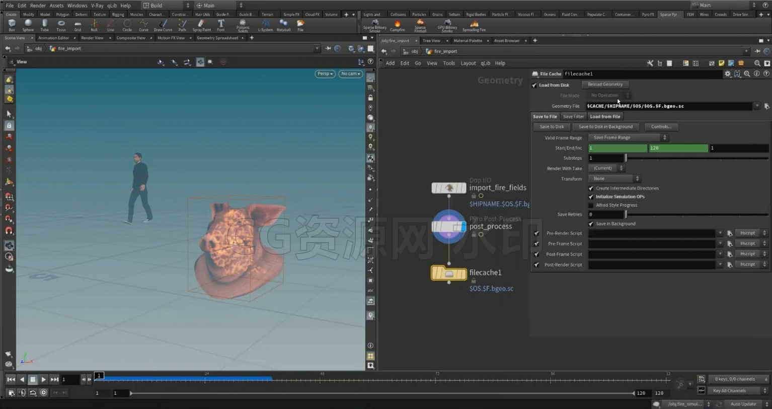 houdini18 pyro核心基础应用中文教程-B站/公众号:特效向