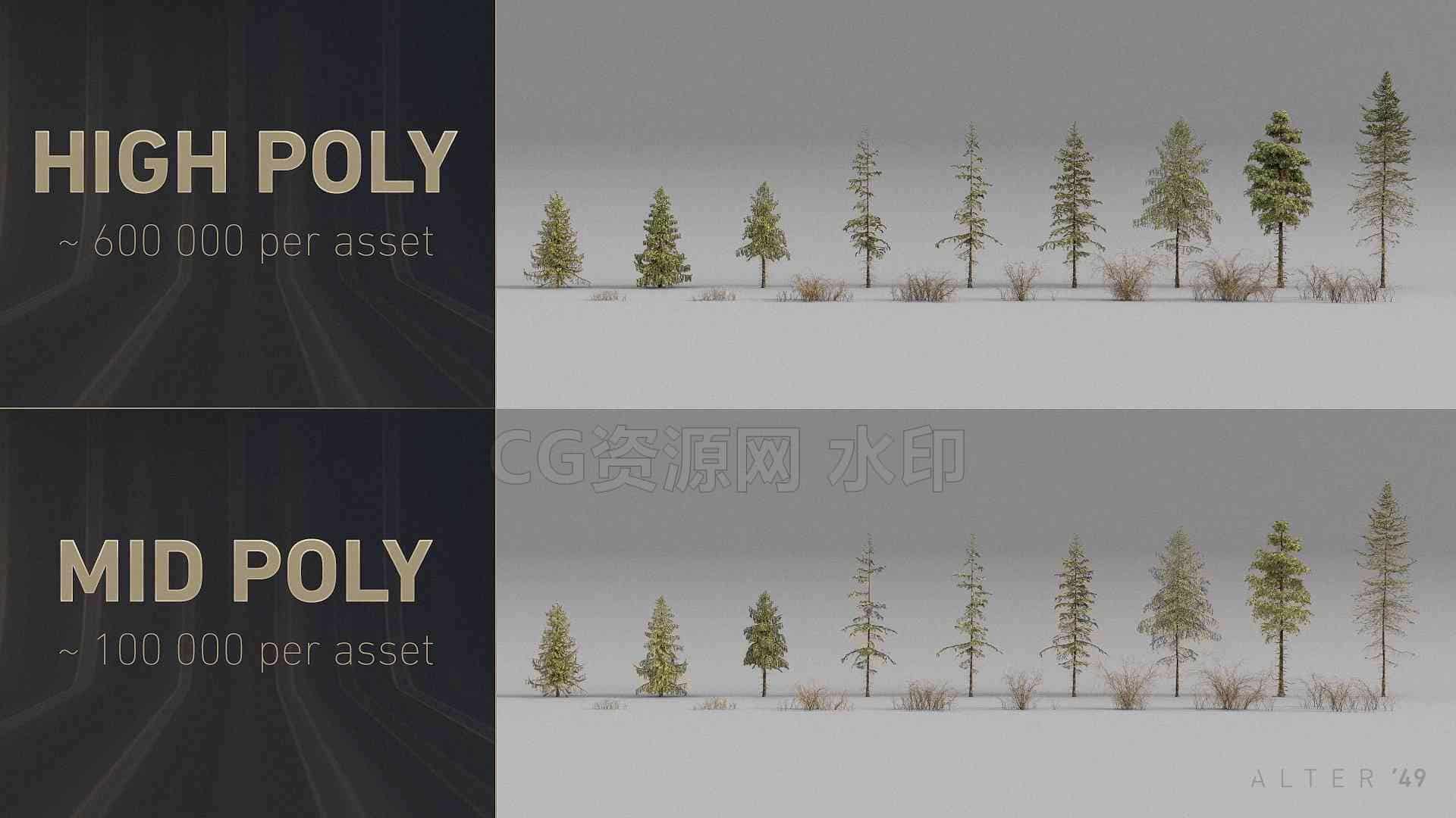 图片[3]-PRO Forest Bundle 森林树木模型资产包-B站/公众号:特效向