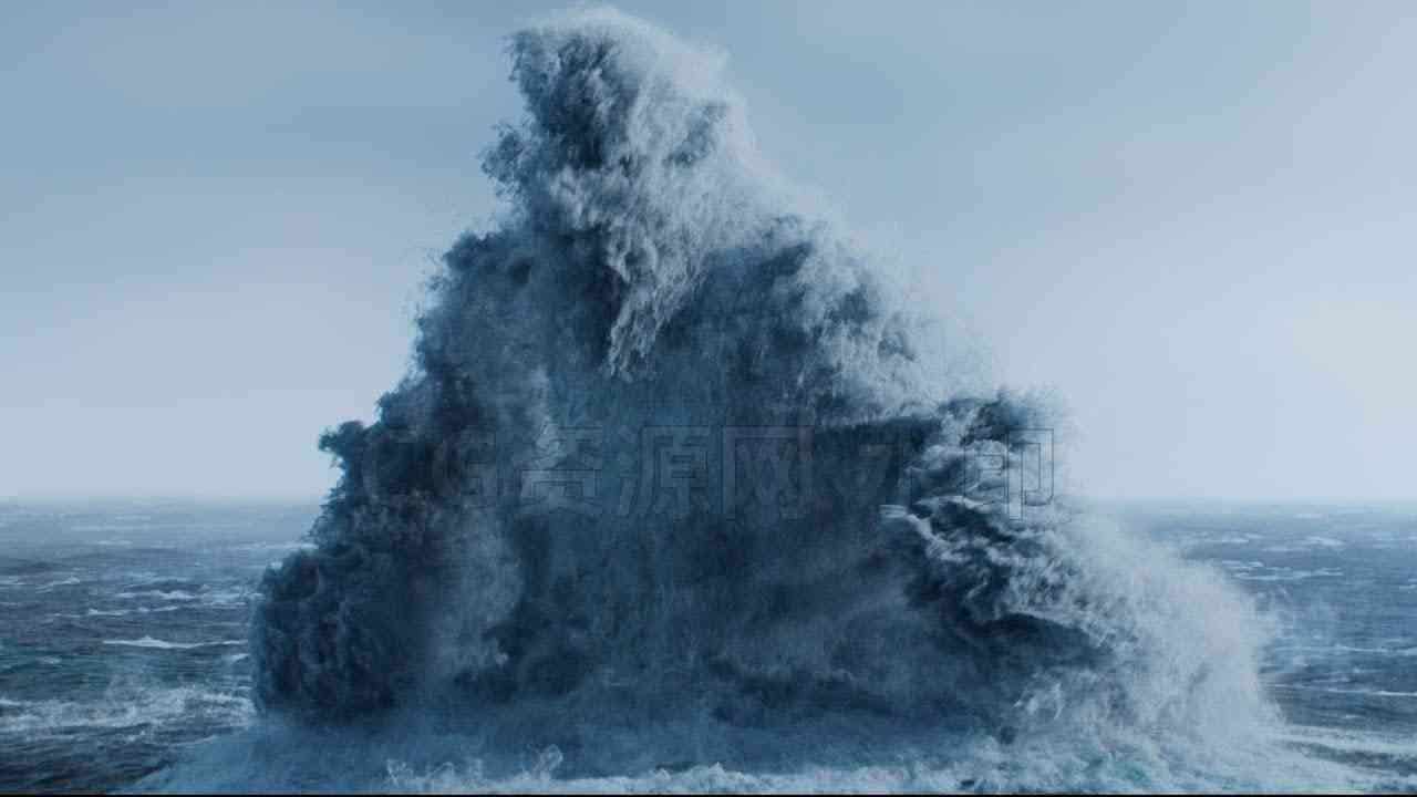 Houdini巨人出水效果-水人工程文件Water Monster Hip File水怪-B站/公众号:特效向