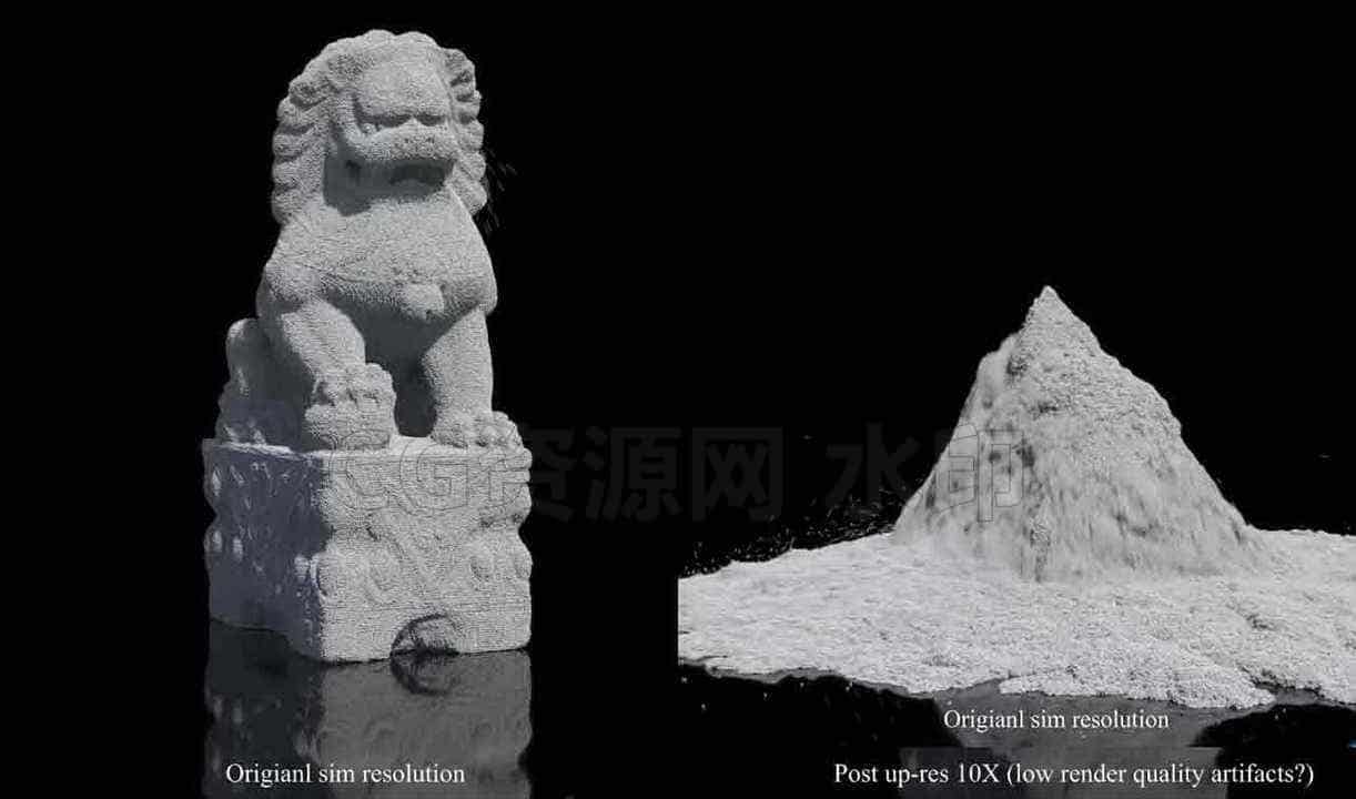 Houdini 地面尘土卷起泥沙 烟雾海洋旋涡漩涡三种类型工程文件-B站/公众号:特效向