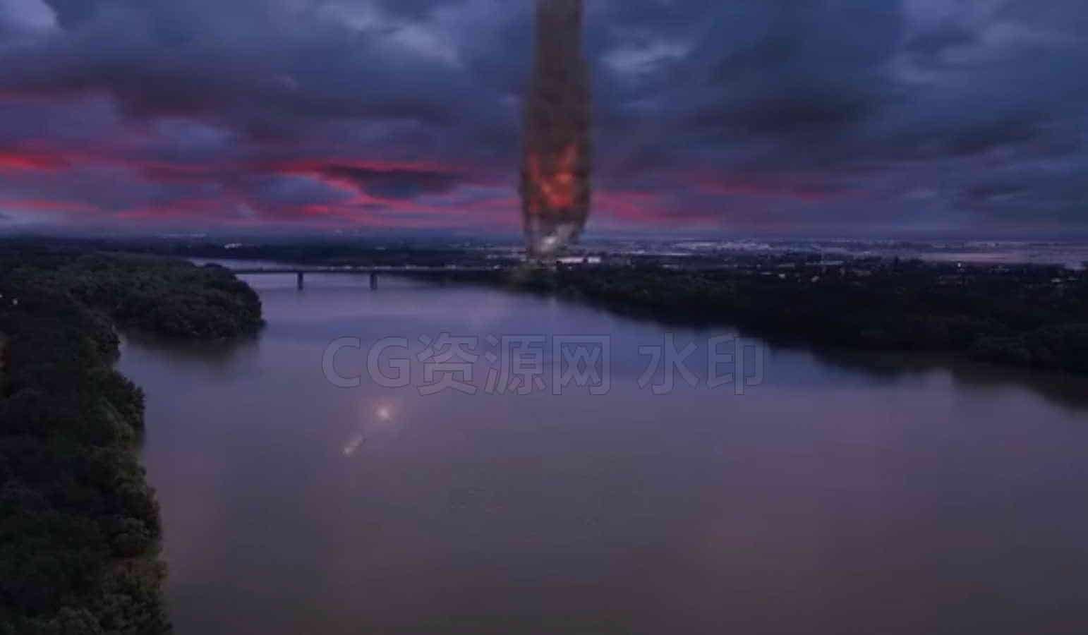 Houdini流星冲击水面Houdini meteor impact + hip file-B站/公众号:特效向