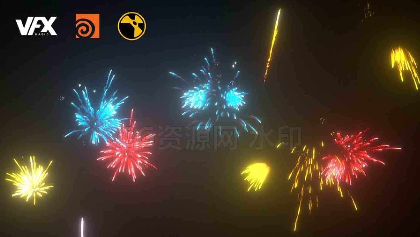 Houdini漂亮的粒子烟火烟花教程【专业国产翻译】Introduction to Particles I - Fireworks-B站/公众号:特效向
