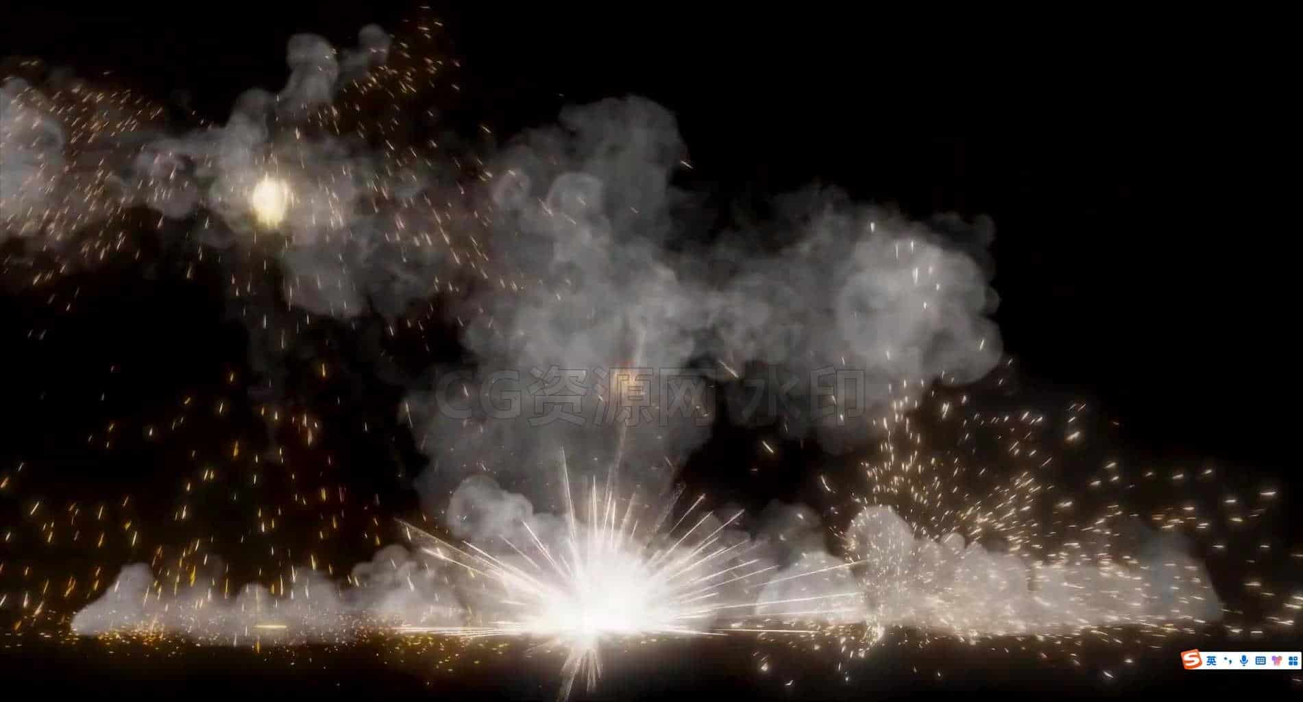 烟雾和闪电hip工程Smoke and Sparks in Houdini - Basic Houdini Tutorial-B站/公众号:特效向