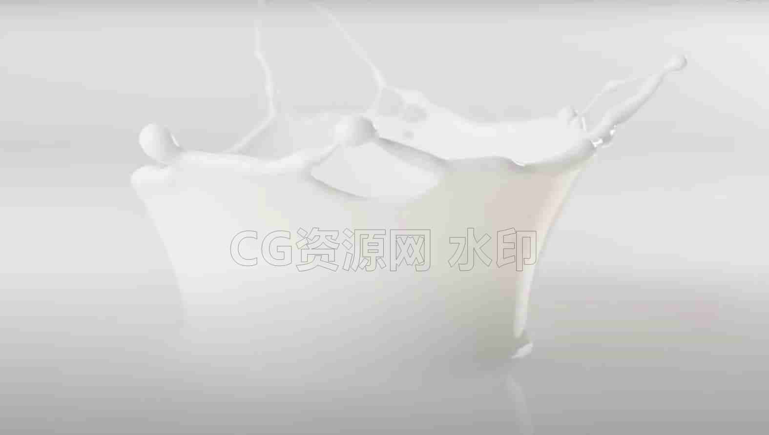 牛奶水滴入水中水花hip工程-B站/公众号:特效向