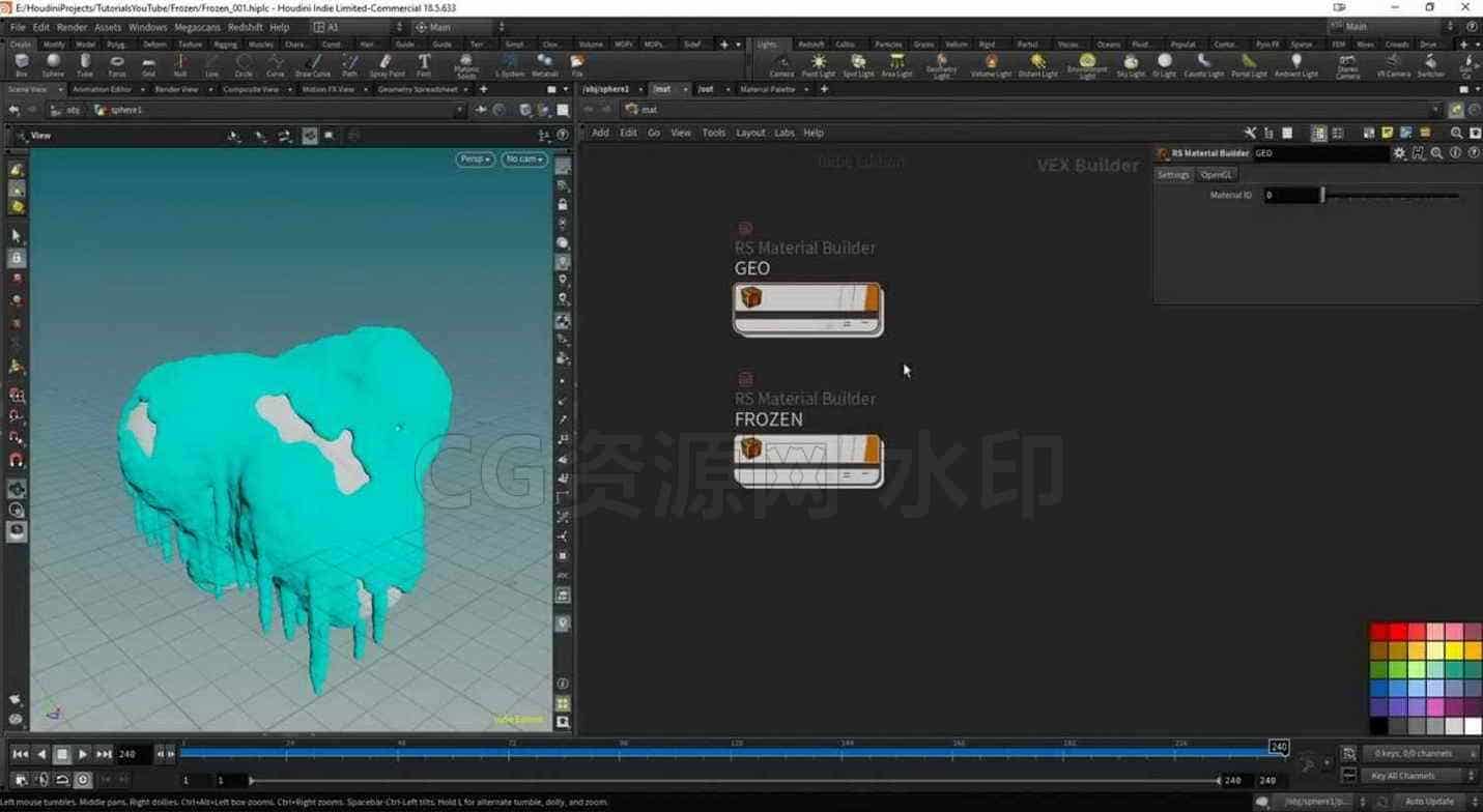 图片[2]-Houdini物体冰冻结霜冰锥Houdini Frozen Geometry Tutorial-B站/公众号:特效向