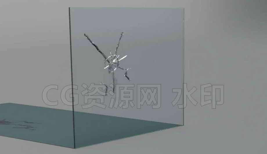 Houdini玻璃裂纹破碎效果Houdini Glass Crack Effect ( Hip File )-B站/公众号:特效向