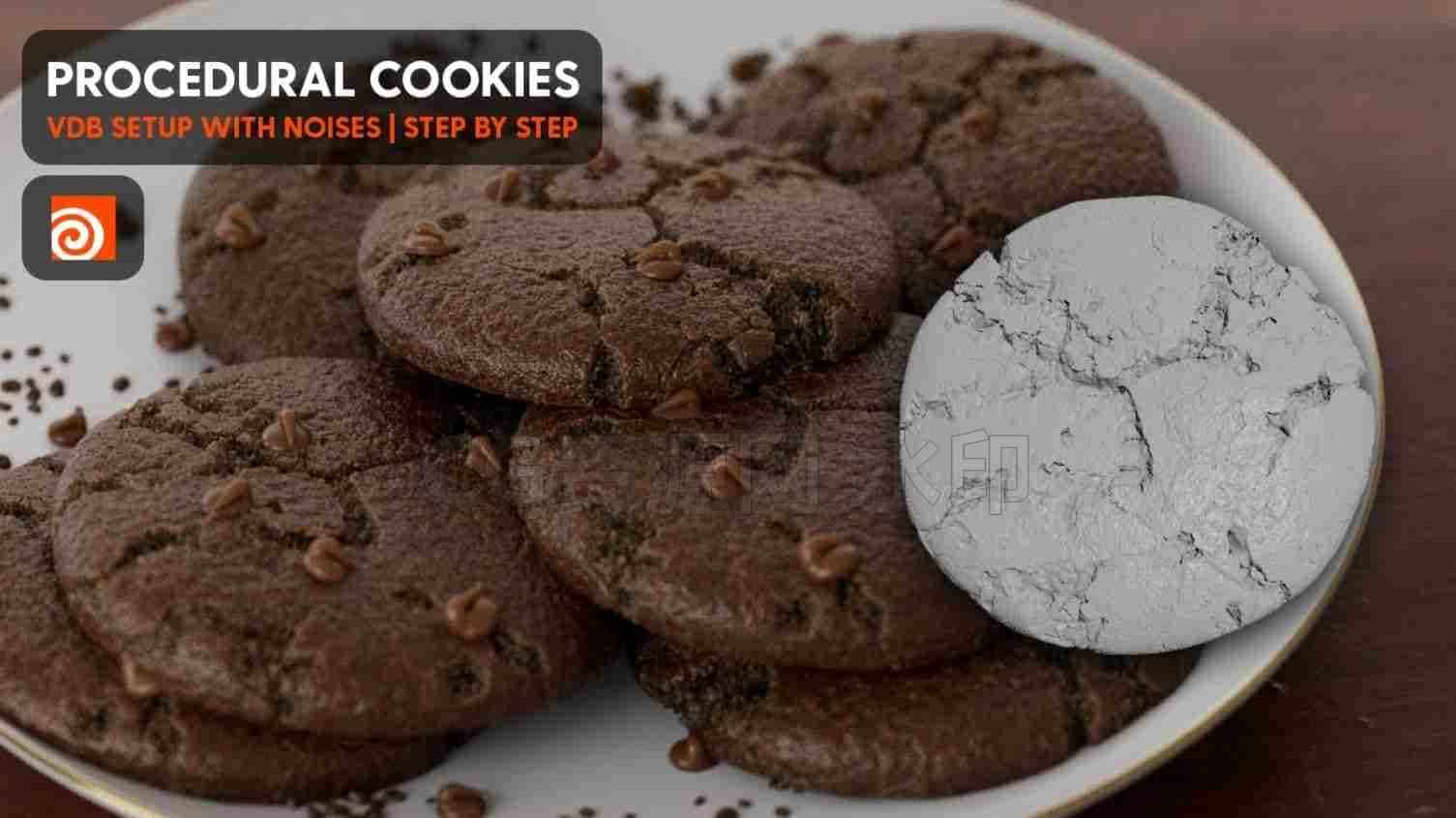 程序化饼干karma渲染hip工程 VDB Cookie-B站/公众号:特效向