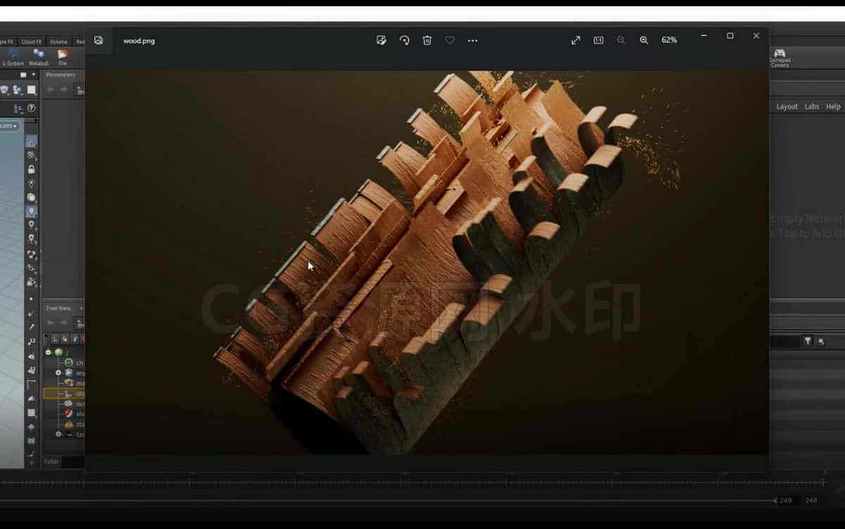 卷曲脱落竹卷hip工程＋内卷扭曲hip工程-B站/公众号:特效向