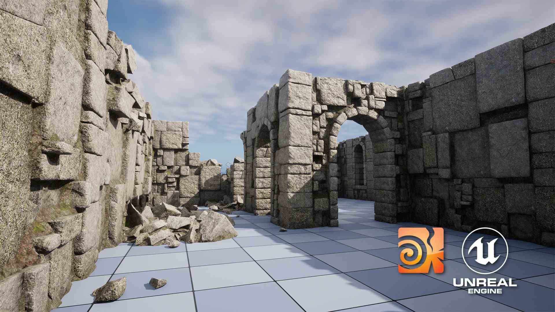 虚幻UE5的中世纪程序墙地穴生成器资产Medieval Crypt - Procedural Walls Generator for UE5虚幻搜索-B站/公众号:特效向
