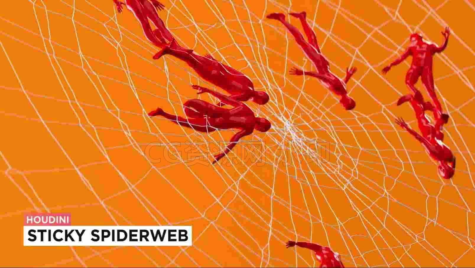 Houdini Sticky Spiderweb粘性蜘蛛网-B站/公众号:特效向