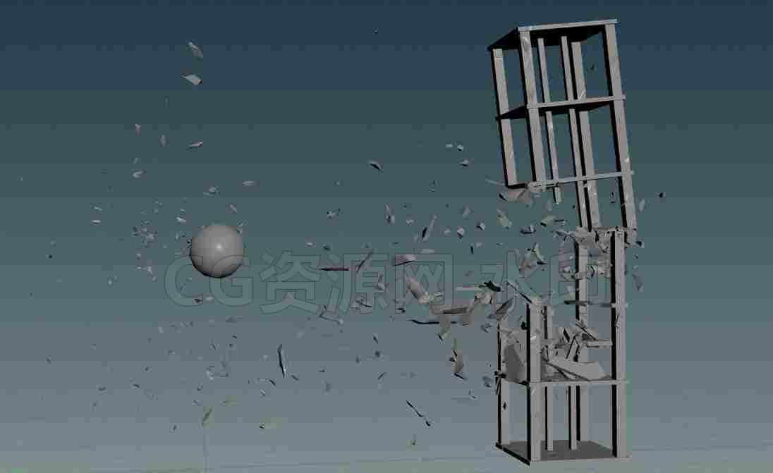 建筑豆腐渣撞击倒塌hip工程文件-B站/公众号:特效向