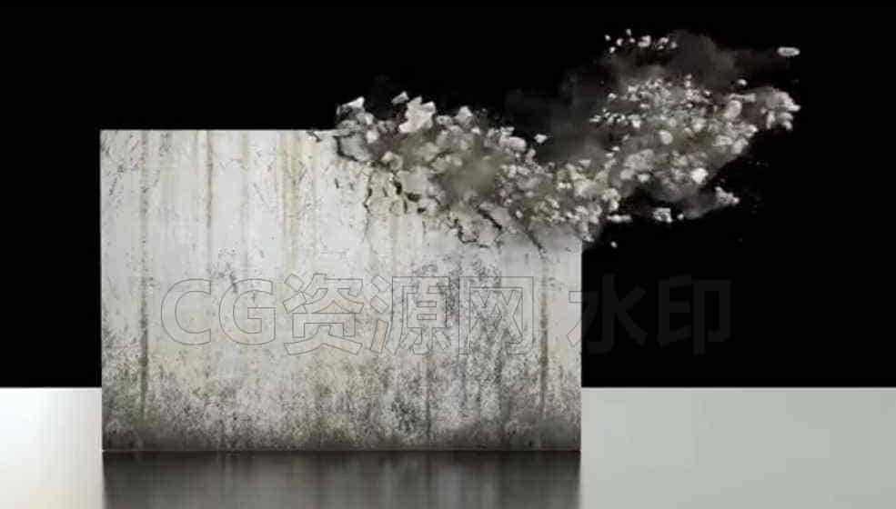 Houdini递归碎裂（粒子灰飞烟灭消散）Houdini Recursive Fracturing (Particle solver)-B站/公众号:特效向