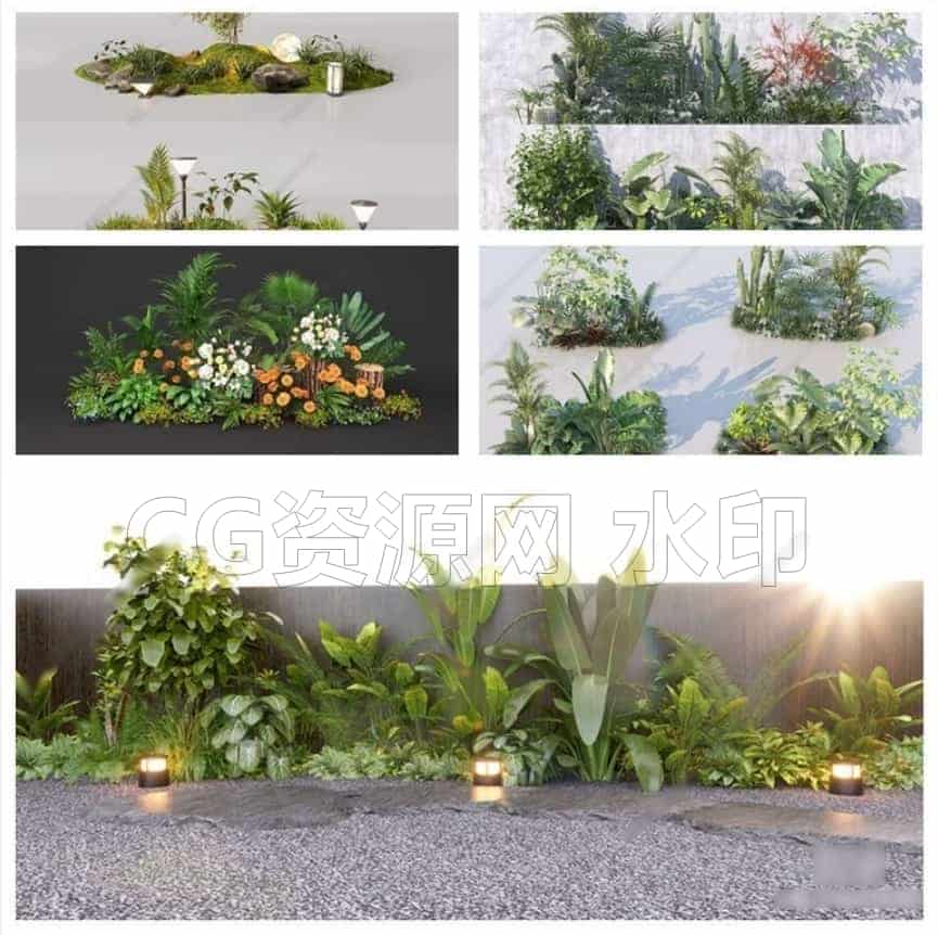 图片[2]-【素材】通用精美blender模型B花草树丛绿植物堆Rhino犀牛SU/C4D/3Dmax模型FBX/OBJ/MAYA-B站/公众号:特效向
