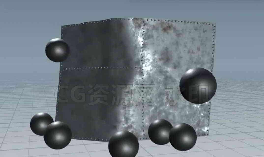 houdini铁皮钢筋碰撞凹陷金属（约束网络 )工程文件 Denting Metal (constraint network)-B站/公众号:特效向