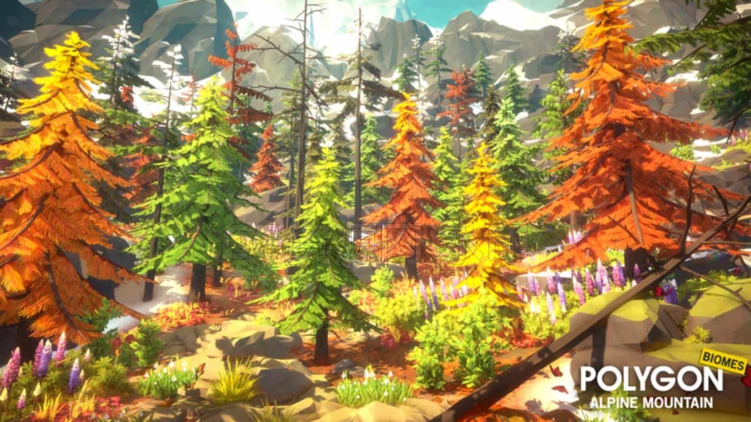图片[4]-PNB阿尔卑斯山-自然生态区POLYGON – Alpine Mountain – Nature Biome【UE5模型场景】-B站/公众号:特效向