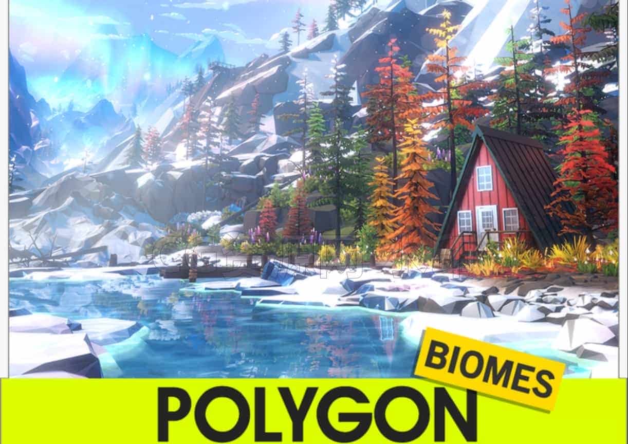 PNB阿尔卑斯山-自然生态区POLYGON - Alpine Mountain - Nature Biome【UE5模型场景】-B站/公众号:特效向