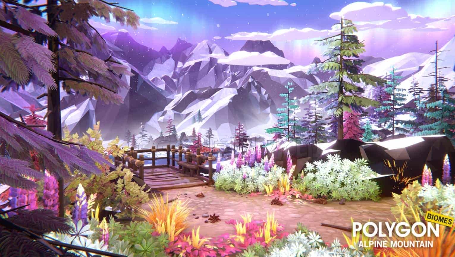 图片[2]-PNB阿尔卑斯山-自然生态区POLYGON – Alpine Mountain – Nature Biome【UE5模型场景】-B站/公众号:特效向