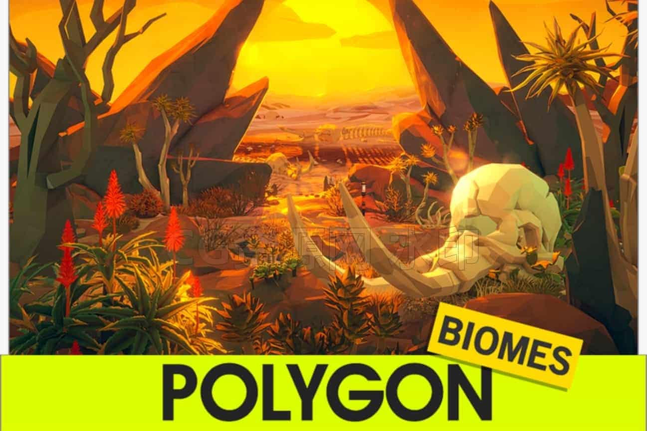 PNB干旱沙漠-自然生态区POLYGON - Arid Desert - Nature Biome【UE5模型场景】-B站/公众号:特效向
