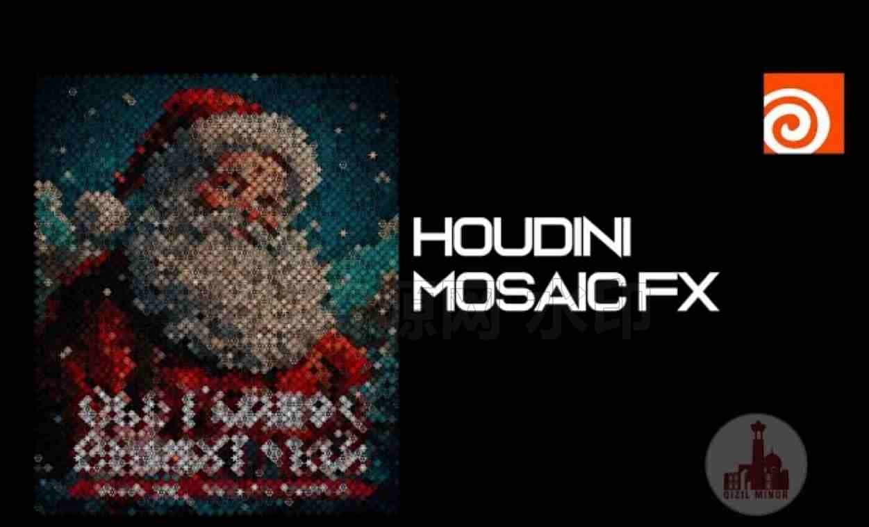 Houdini图像马赛克效果工程mosaic fx-B站/公众号:特效向