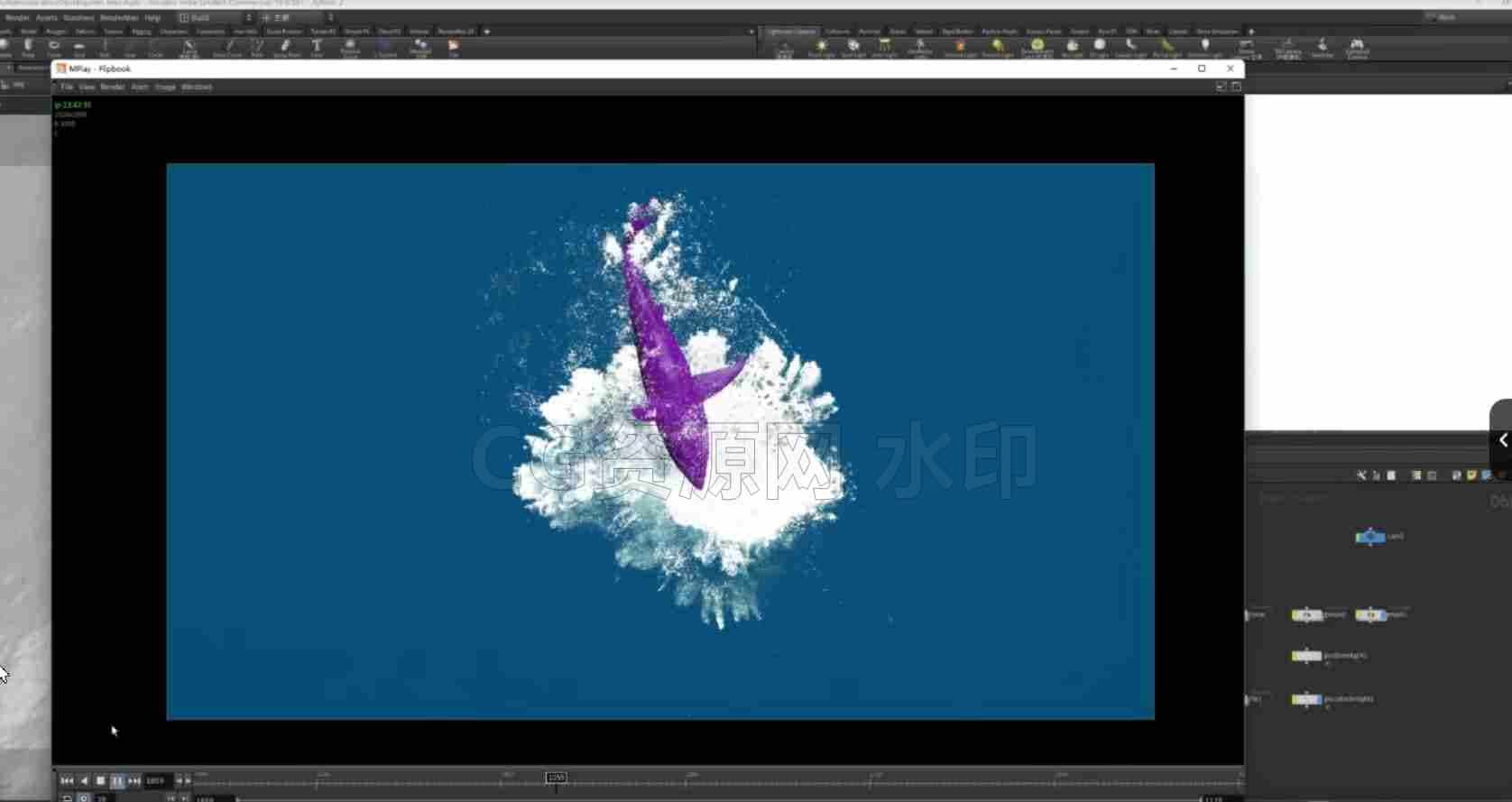 图片[2]-houdini19.5魔法鲨鱼出水跳水海洋中文课程-B站/公众号:特效向